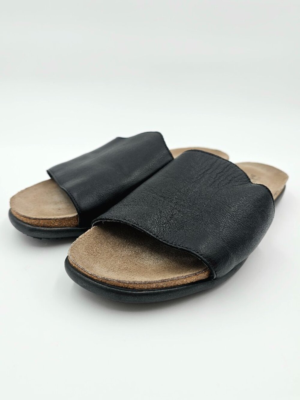 Naot Skylar Slide Sandals Black Leather Casual Comfort Slip On Women's Size 11